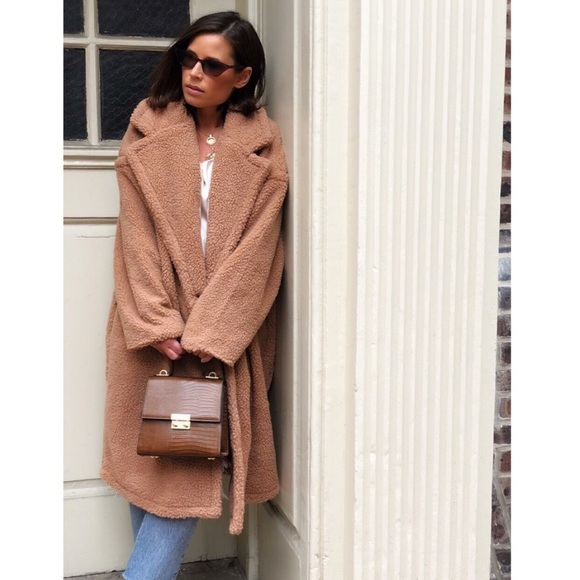 🆕Lorna Nude Tan Long Teddy Coat - Picture 5 of 8